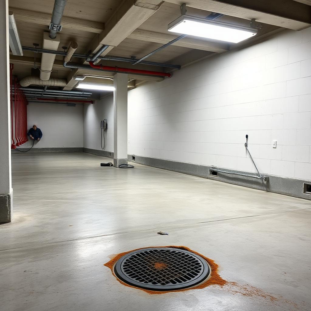 Sewage cleanup before and after - after